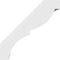 Ekena Millwork 5-in. W x 8-in. D x 8-in. H Valencia Architectural Grade PVC Knee Brace BRCP05X08X08VAL - alternate 3